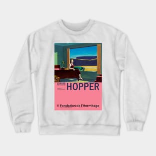 Edward Hopper - Western Motel - Minimalist Exhibition Art Poster Crewneck Sweatshirt